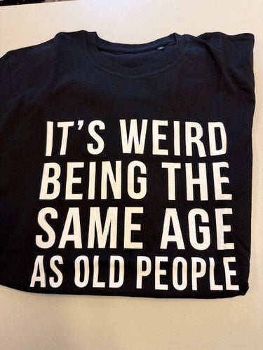 T- Shirt med Motivtryck Weird - M