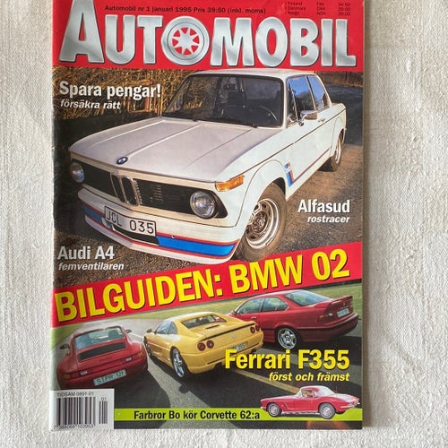 Tidningen Automobil nr 1, Januari 1995