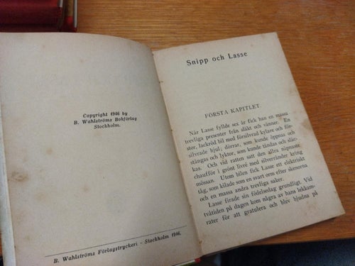 Snipp och Lasse av Lisa Eurken-Berner. bok. Good plus