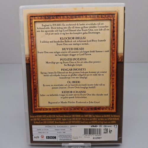 Svarta orm Serie 2 Rowan Atkinson - Region 2, DVD-Film, Svensk text, Fint skick