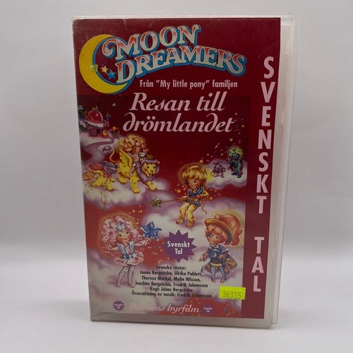 Moon Dreamers: Resan till Drömlandet • VHS Hyrfilm • Röd kassett!