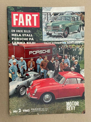 Fart med Motorrevy 1962 Nr. 2 med nya Amazon Herrgårdsvagn