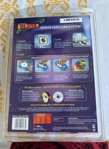 AfterBurner CD/DVD-etikettsystem AB1900