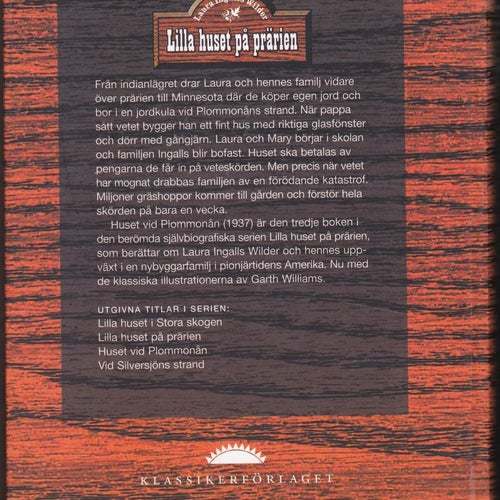 Laura Ingalls Wilder / Huset Vid Plommonån / Kartonnage / Nära nyskick