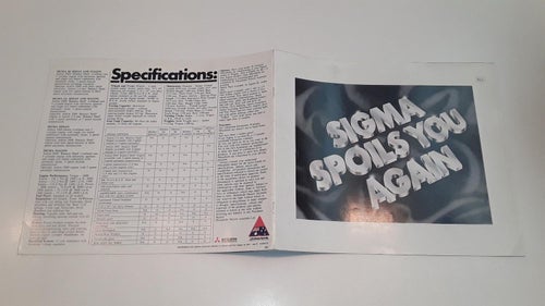 Mitsubishi Sigma 18 sidor tryckt 1981 engelsk text