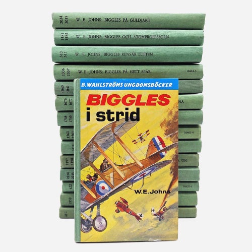 Biggles - bokpaket med 15 böcker