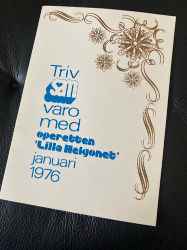 Programblad Operetten 'Lilla Helgonet' januari 1976