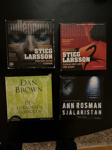 Ljudböcker: Stieg Larsson, Dan Brown, Ann Rosman