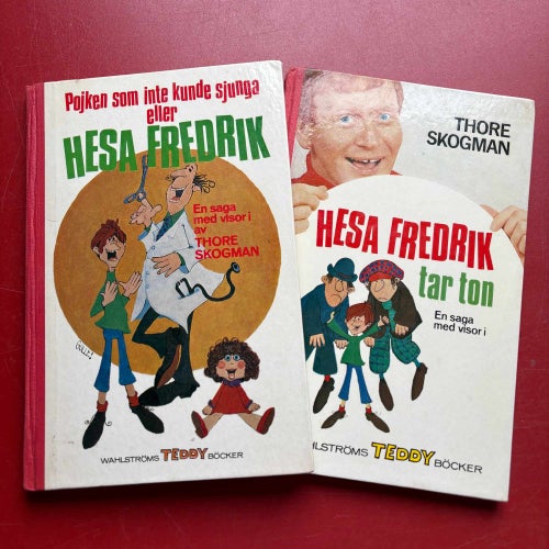 HESA FREDRIK + HESA FREDRIK TAR TON Thore Skogman TEDDY böcker