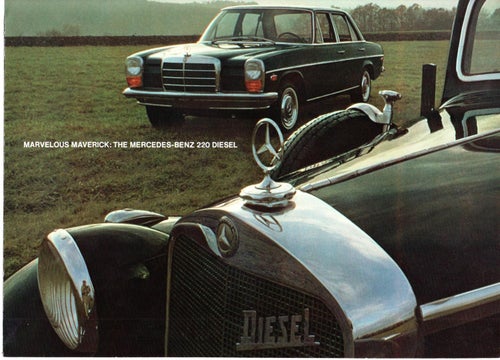 Mercedes-Benz 220 amerikansk broschyr