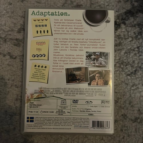 Adaptation (DVD) med Nicolas Cage, Meryl Streep, Chris Cooper