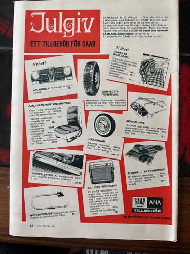 Saab 1965 tillbehör annons