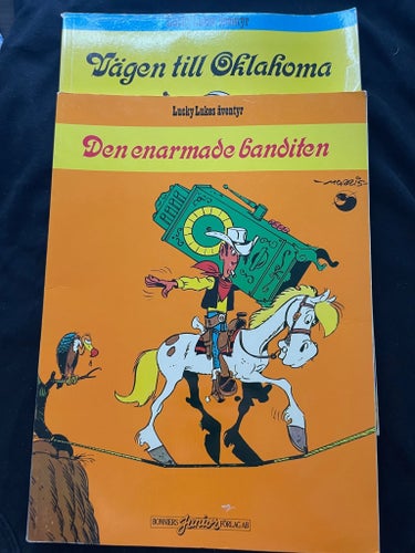 2st seriealbum Lucky Lukes Äventyr nr 28 och 44 1:a upplagor