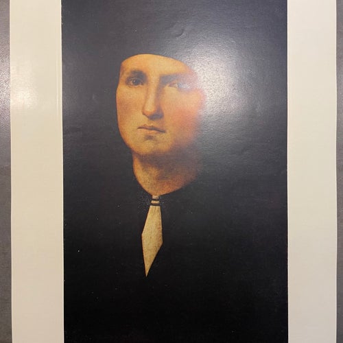 Pietro Perugino, Portrait of a Young man, vattentryck från 1956, i fint skick!