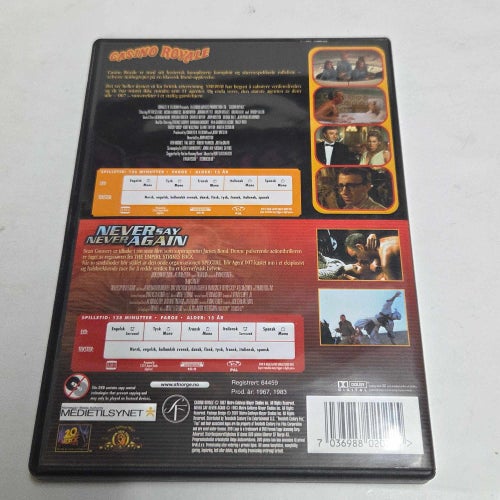 Casino Royale & Never say never again DVD