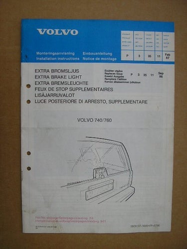 VOLVO 740 760 Extra BROMSLJUS
