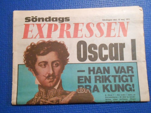 Expressen 16 maj 1971 Visingsö AIS Kalmar Schack-klubb Burgsvik Gotland Oscar I