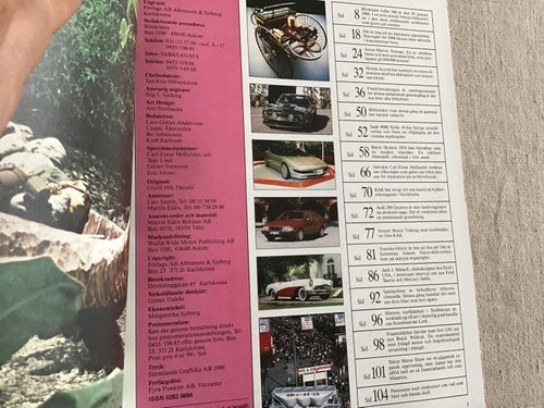 BILVÄRLDEN NR 1 1986 SAAB 9000 TURBO 16,BUICK WILDCAT,AUDI 200 Q,,BUICK SKYLARK