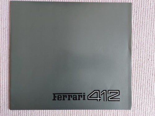 Ferrari 412 1986 in english/italian/deutsch/français
