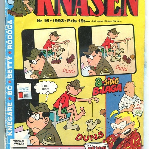 Knasen 1993 nr 16 Hagbard, Rödöga , Betty , Fröbergs , BC