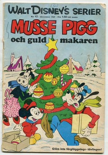 Walt Disney Serier 1969 nr 12 Musse Pigg och guldmakaren