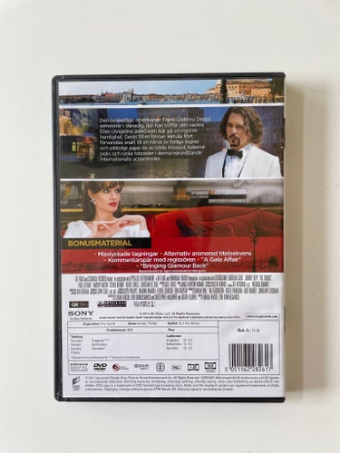 The Tourist (DVD) Johnny Depp och Angelina Jolie. Svensk utgåva.