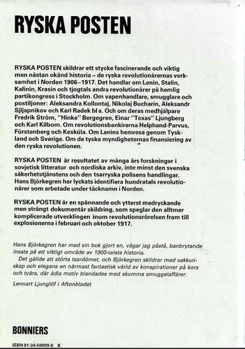 RYSKA POSTEN - DE RYSKA REVOLUTIONÄRNA I NORDEN 1906-1917 av Hans Björkegren