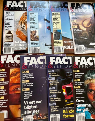 FACTS & FENOMEN 1996 – Alla 12 nummer – Komplett årgång – Populärvetenskap & Mys