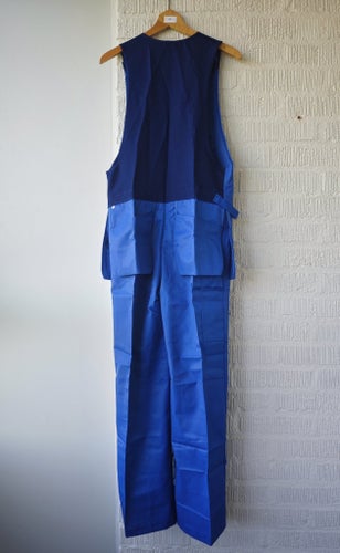 Snickarbyxa / Overall / Hängselbyxa C146 / 46 Blå Arbetsbyxa Bävernylon Vintage