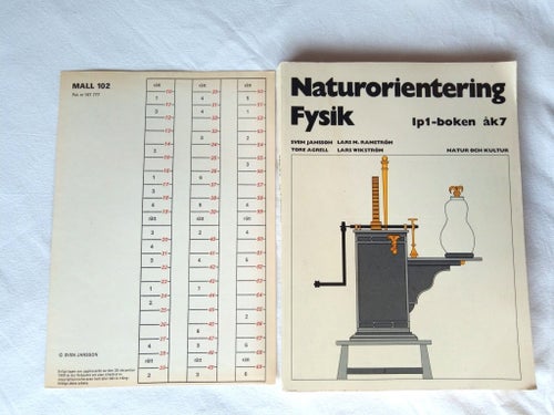 Naturorientering Fysik Ip1-boken åk7 - Jansson, Ramström, Agrell, Wikström 1973