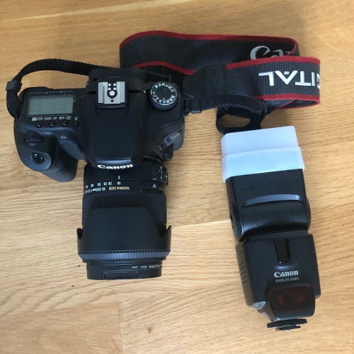 Canon EOS 40D kamerapaket, kamerahus, objektiv, blixt o tillbehör