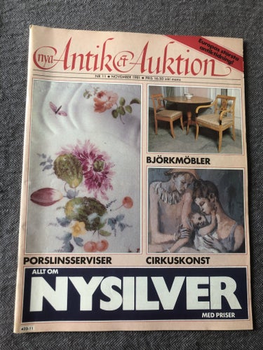 Antik & Auktion 11/1981 - Keramik Special - Porslinsserviser, björkmöbler m m