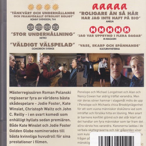 DVD / Carnage / Roman Polanski / Jodie Foster, Kate Winslet / Nyskick