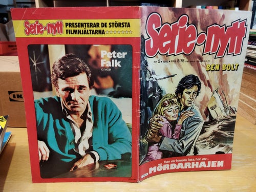 Serie nytt 1982 nr 5 Ben Bolt, Mördarhajen, Peter Falk, Very Fine plus