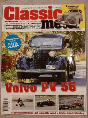Classic Motor nr 12 2021: Volvo PV 56, Pontiac 1939, Renault Juvaqatre