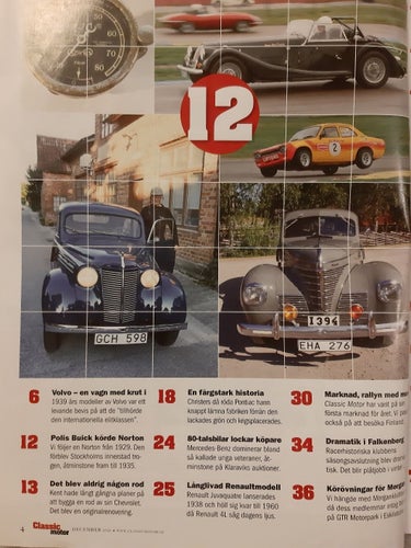 Classic Motor nr 12 2021: Volvo PV 56, Pontiac 1939, Renault Juvaqatre