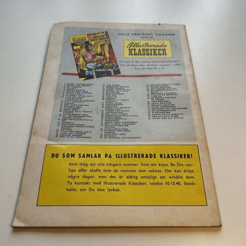 Illustrerade Klassiker nr 77, 1a upplaga, bra skick! VG