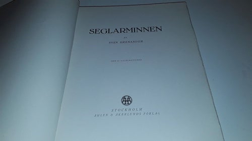 Seglarminnen - Sven Grenander 1926