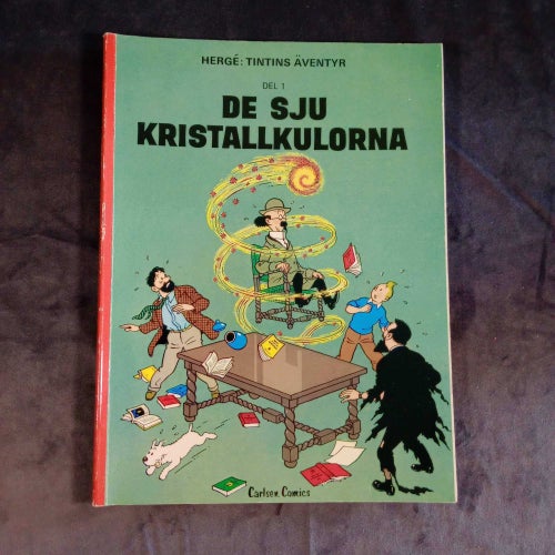 Tintins äventyr "De sju kristallkulorna" av Herge