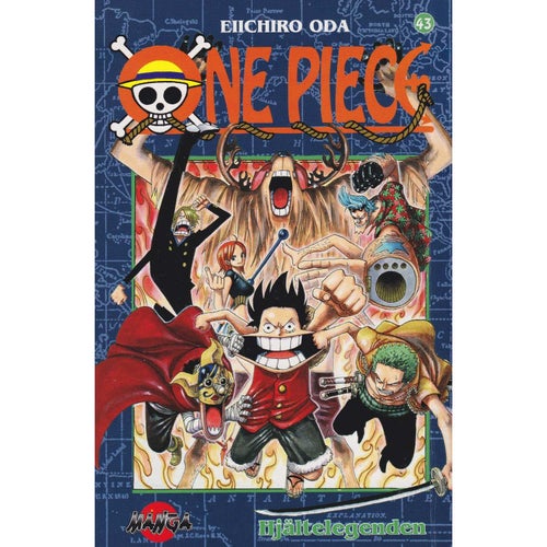 One Piece - 43 - Hjältelegenden - Eiichiro Oda - Svensk utgåva (Begagnad)