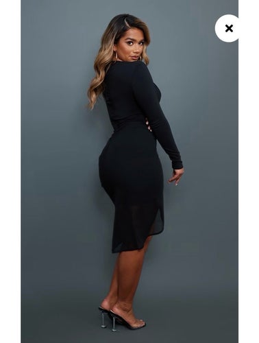 PrettyLittleThing Svart klänning, Shape Corset Dress