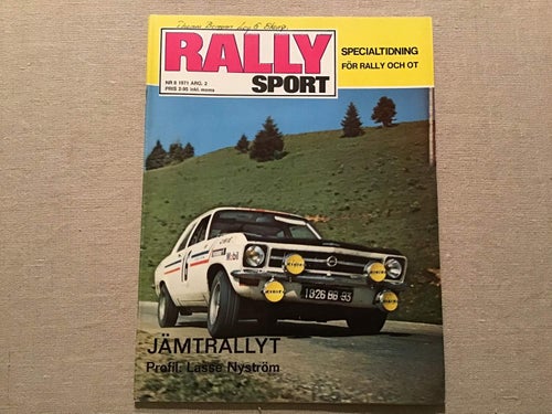 RALLYSPORT NR 8 1971 JÄMTRALLYT,,RALLY KARLSKOGA,SILVERSVÄNGEN HÄLLEFORS