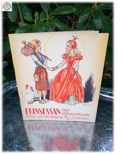 Prinsessan och hönsapigan barnbok Sonesons och Rydells boktryckeri 1946