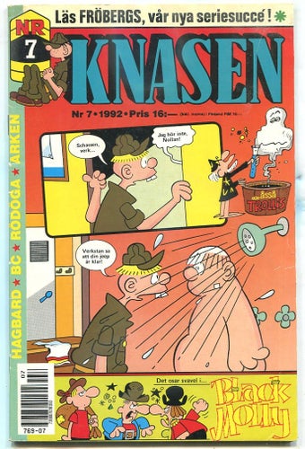 Knasen 1992 nr 7 Hagbard, Rödöga, BC, Arken, Black Molly