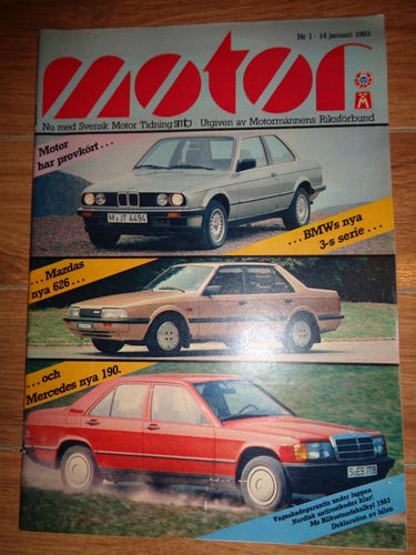 Motor nr1 1983 Mazda 626, BMW, Mercedes Benz 190, Lancia Prisma, Toyota Tercel