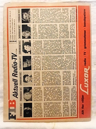 Tidning: FIB Folket i Bild nr 1 1962
