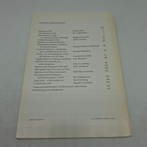 Pitebygdens fornminnesförening årsbok 1992