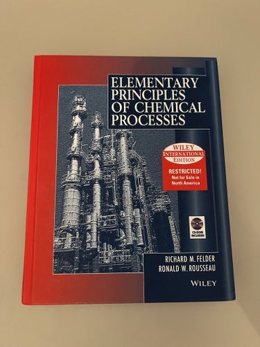 Elementary Principles of Chemical Processes