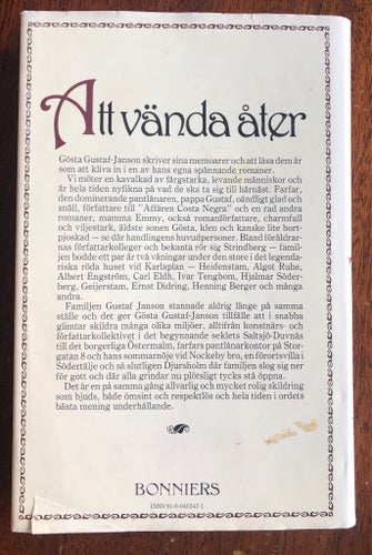 Att vända åter | Gösta Gustaf-Janson | Memoarer 1902–1921 | 1981