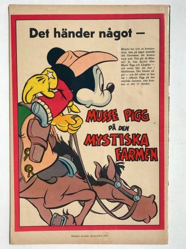 Kalle Anka - 1954:10. VG-FN